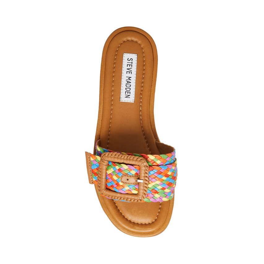 Brown Steve Madden Della Women's Slides | PH 7305UWI